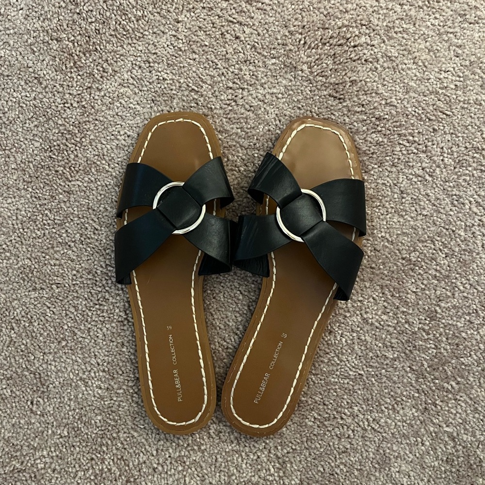 Pull And Bear Black Flats - image 1